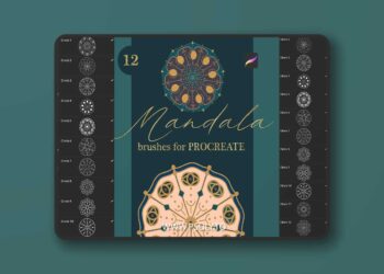 Mandala brushes for Procreate PMPCC2A