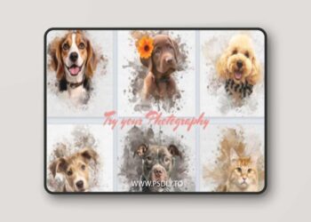 Pet Watercolor Art Photoshop Action