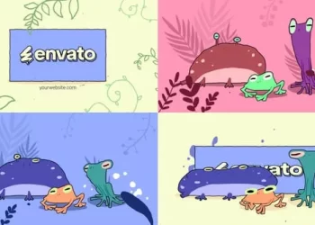 Videohive Cartoon Frogs Logo for After Effects 54946916