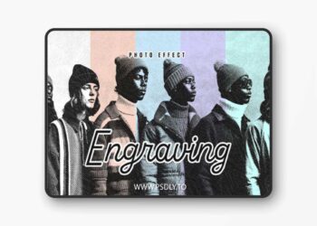 Engraving Studio Hatching Effect for Photoshop