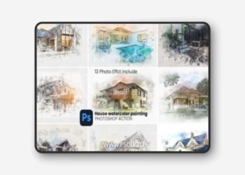 House Watercolor Painting