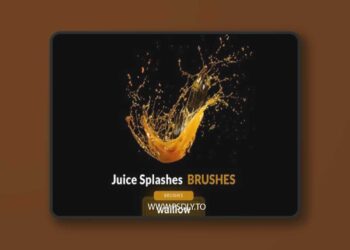 Juice splashes photoshop brushes, splash effects ECAW7NS