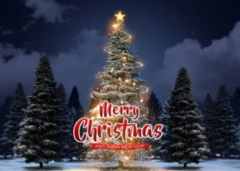 Videohive Christmas Greeting Deer Jump In The Forest 55489029