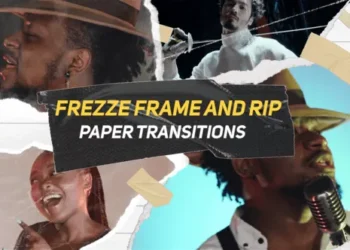 Videohive Freeze Freme and Rip paper Transition 55303949