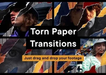 Videohive Torn Paper Transitions 55469715