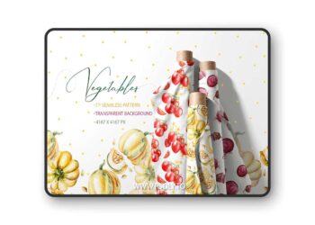 Watercolor Vegetables Pattern CKKXKK2