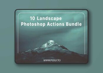 10 Landscape Photoshop Actions Bundle