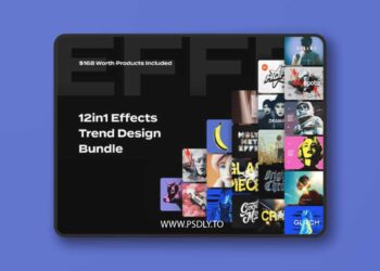 12in1 Photo Effects Trend Design Bundle for Photoshop - $168 Worth