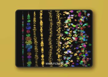 8 Multicolor Confetti Brushes for Procreate