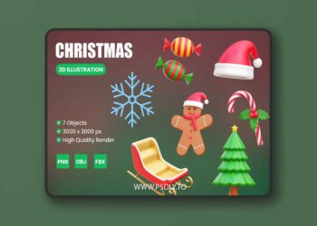 Christmas Object 3D Illustration RM5EHCZ