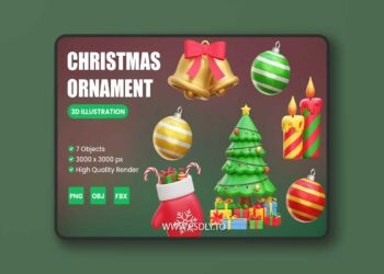 Christmas Ornament 3D Illustration LQP9PJP