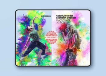 Colorful Powder Explosion Action