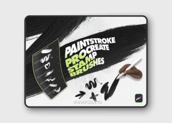 Paintstroke Procreate Stamp Brushes 8JB7SM6