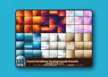 Pastel Gradient Backgrounds Bundle