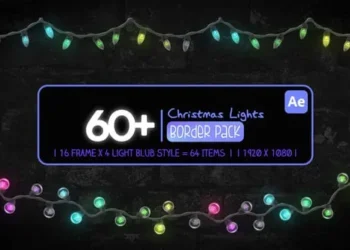 Videohive Christmas Border Lights Pack 55868671