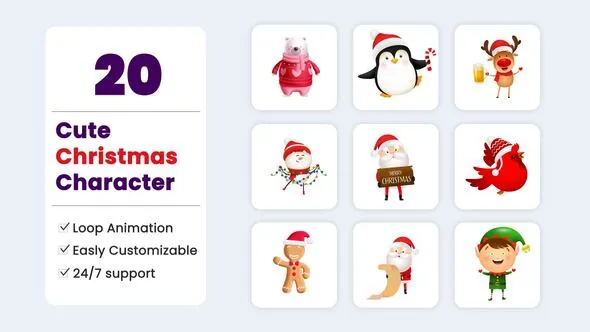 Videohive Cute Cartoon Christmas Character 55903582 1 Videohive Cute Cartoon Christmas Character 55903582