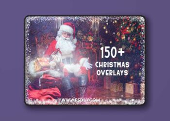 150+ Winter & New Year Overlays Bundle for Photoshop
