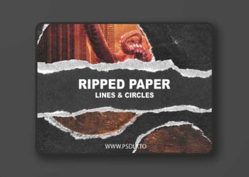 CM - Ripped Paper Lines & Circles Texture Pack