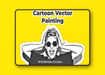 Cartoon Vector Painting PS Action