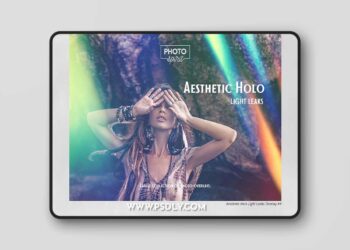 CreativeMarket - Aesthetic Holo Light Leaks Overlays - 6192718