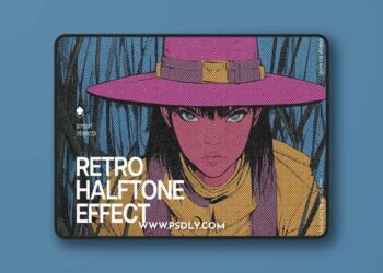 Retro Comic Halftone Photo Effect for Photoshop