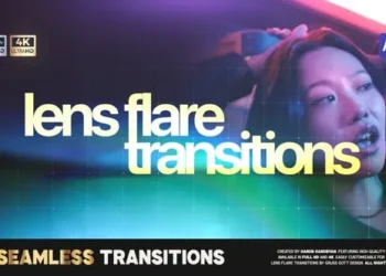Videohive - Lens Flare Transitions - 56559599