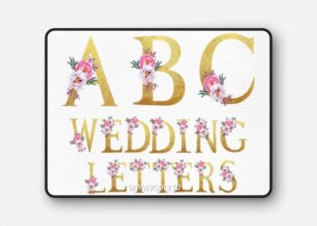 Floral Gold Alphabet Clipart 3370900