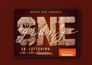 Grunge Stone - 3D Lettering 1556157