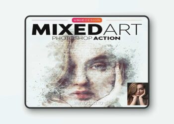 Mixed Art Photoshop Action 26035327