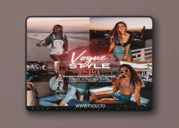 Vogue Style Photoshop Actions + LR Presets 28277327