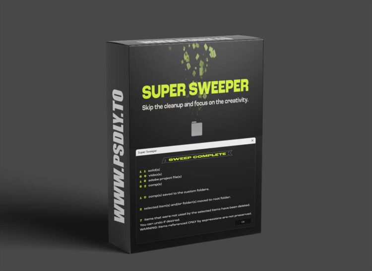 Aescripts - Super Sweeper V1.1.0 1 Aescripts - Super Sweeper v1.0.0