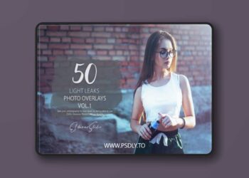 Artstation - 50 Light Leaks Photo Overlays - Vol. 1