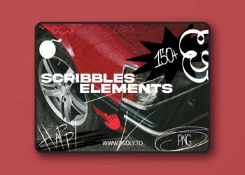CreativeMarket - 150 Scribbles Elements 13412479