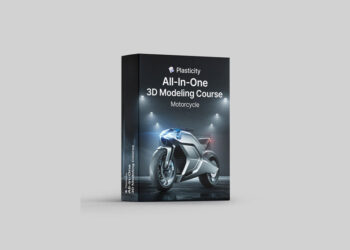 Gumroad - Plasticity - All-In-One Plasticity 3D Modeling Course - Motorcycle