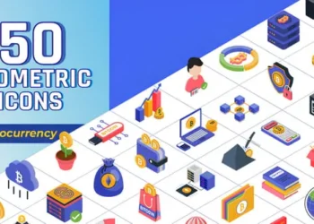 Videohive - Isometric Icons Crypto Currency - 57699165