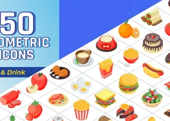 Videohive - Isometric Icons Food and Drinks - 57644362