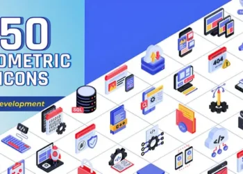 Videohive - Isometric Icons Web Development - 57700262