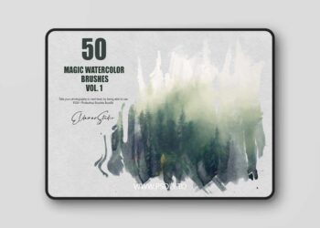 Artstation - 50 Magic Watercolor Brushes - Vol. 1