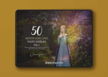 Artstation - 50 Motion Light Leaks Photo Overlays - Vol. 1