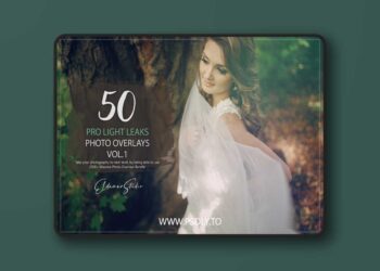 Artstation - 50 Pro Light Leaks Photo Overlays - Vol. 1