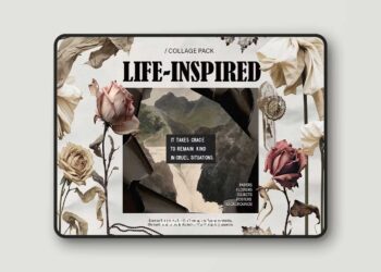 CreativeMarket - Life-Inspired Mixed Media Collage - 80568364