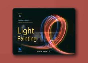 Light Painting Brushes & Styles for Photoshop