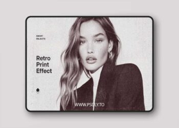 Retro Grunge Print Photo Effect for Photoshop