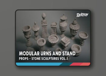 Stone Sculptures VOL.l - Modular Urns & Stand (Nanite + Low Poly)
