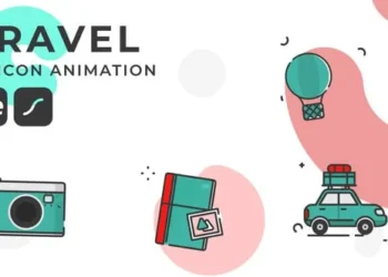 Videohive - 20 Travel animated icons pack | After Effects Template & Lottie Animation - 57330751