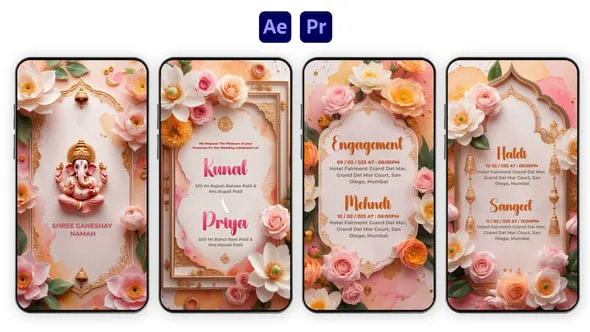 Videohive - Floral Elegance Wedding Invitation Instagram Story - 57092546 1 Videohive - Floral Elegance Wedding Invitation Instagram Story - 57092546