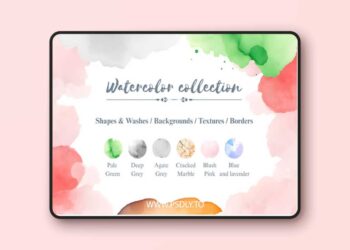 Watercolor Collection - Hand-painted Shapes & Swashes