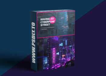 Wingfox - Making 2D Cyberpunk Street in Photoshop and Animating It in After Effects