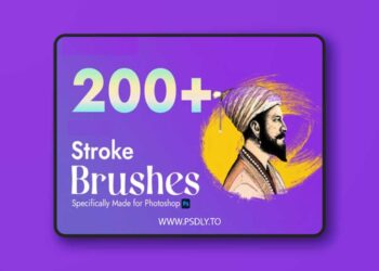 200 Stroke Brushes Pack for Photoshop