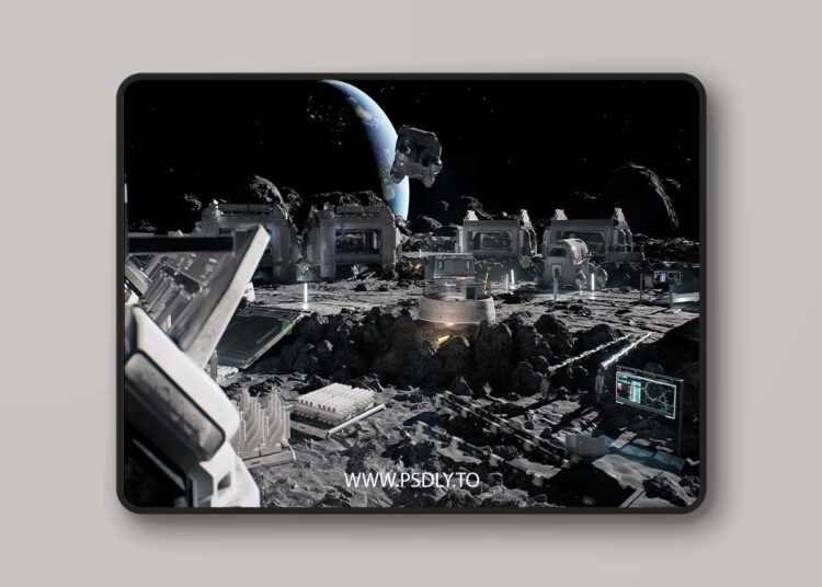 Modular Sci-Fi Base - Indoor Outdoor - Moon Theme (5.5) 1 Modular Sci-Fi Base - Indoor Outdoor - Moon Theme (5.5)